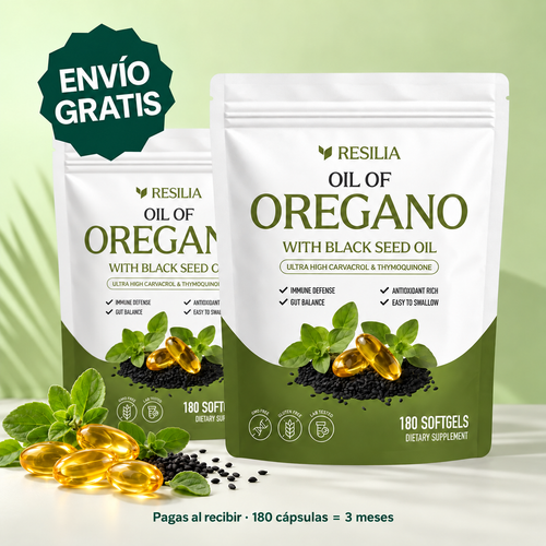 Aceite De Oregano 180 Capsulas Blanco